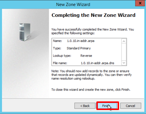 Screenshot 26: Verify the settings of new zone