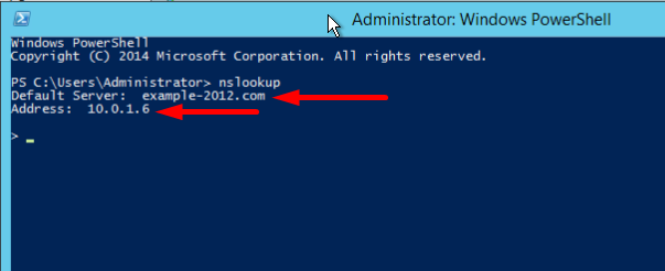 Screenshot 32: run the nslookup command