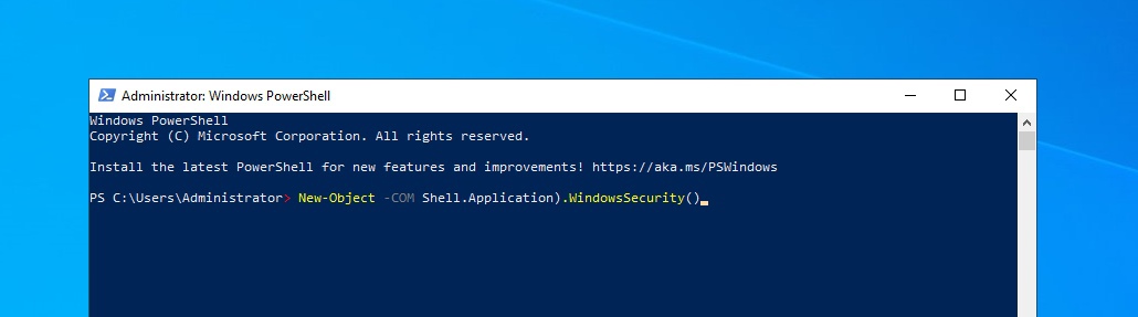 Digite esse código no PowerShell