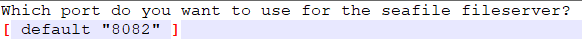 Installing Seafile Cloud Storage: Port