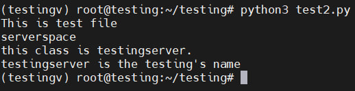 Calling functions from the TestingClass class