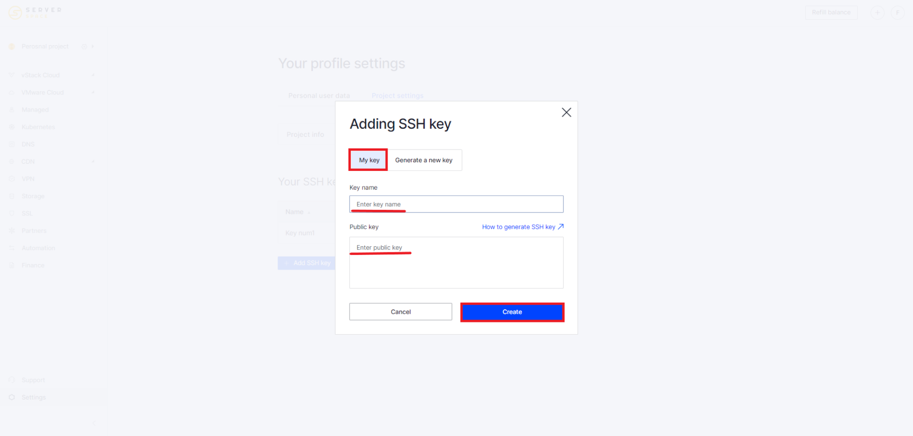 Adding SSH key ALL