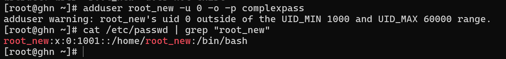 Create new root