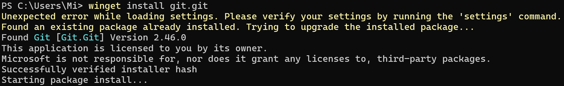 Install git