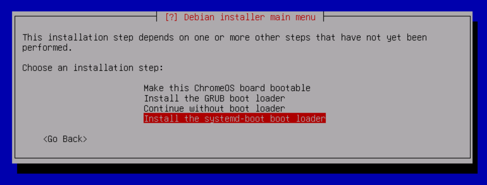 Bootloader installation