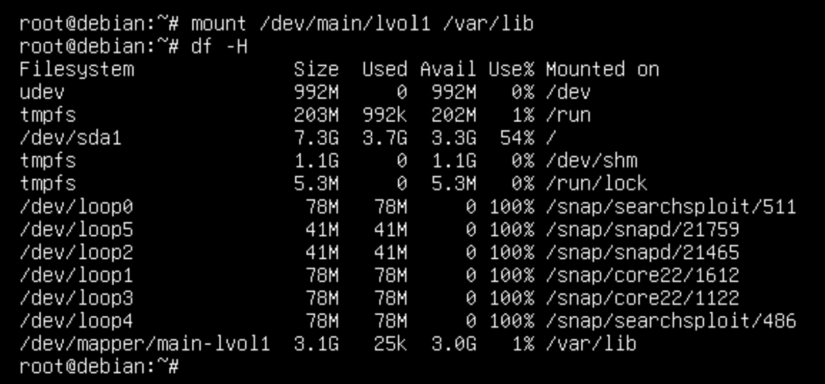 Mount extended disk