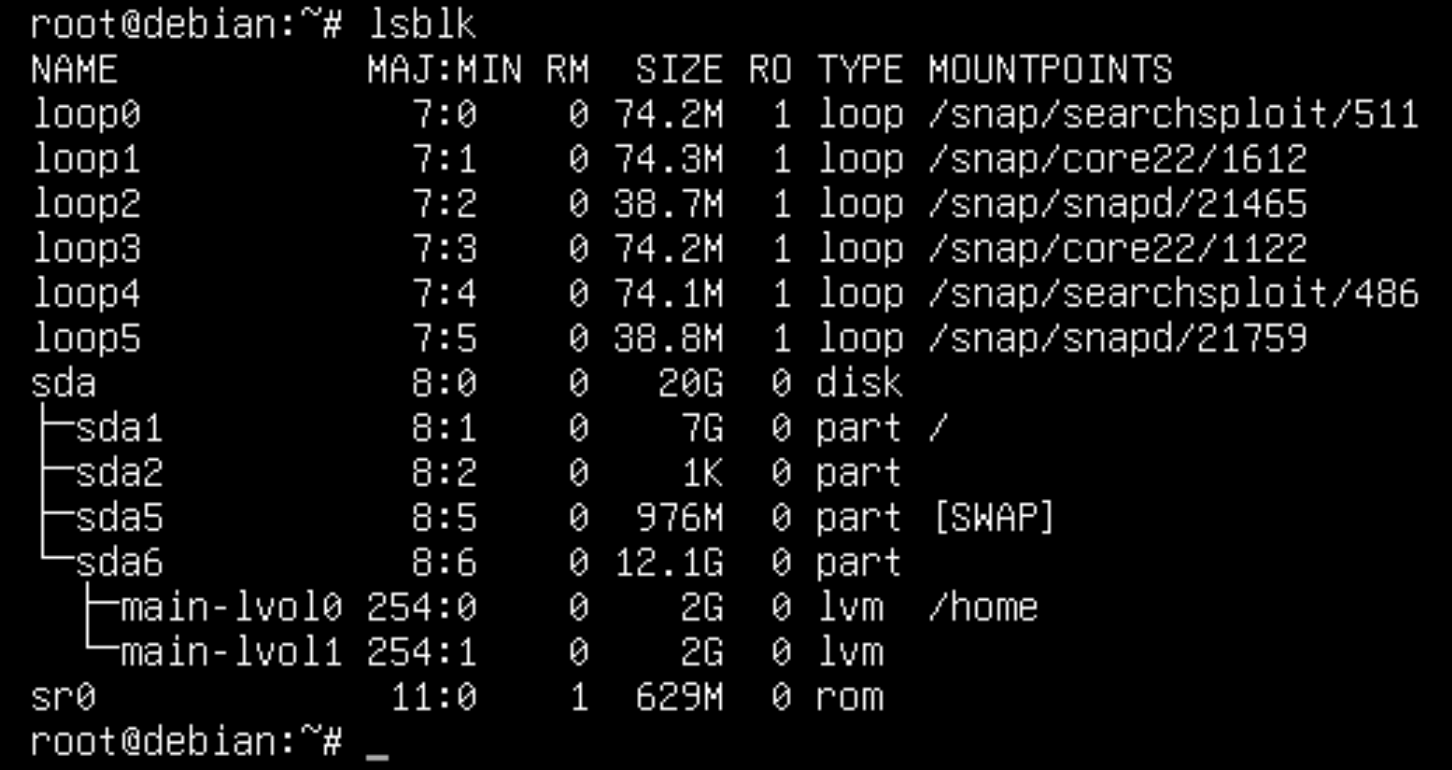 Disk space