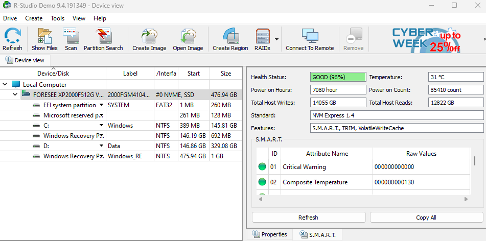 Disk scanning